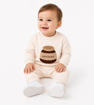 CHOCCOLATE SÜZÜNE BASKILI 2 Lİ İKİ İPLİK TAKIM